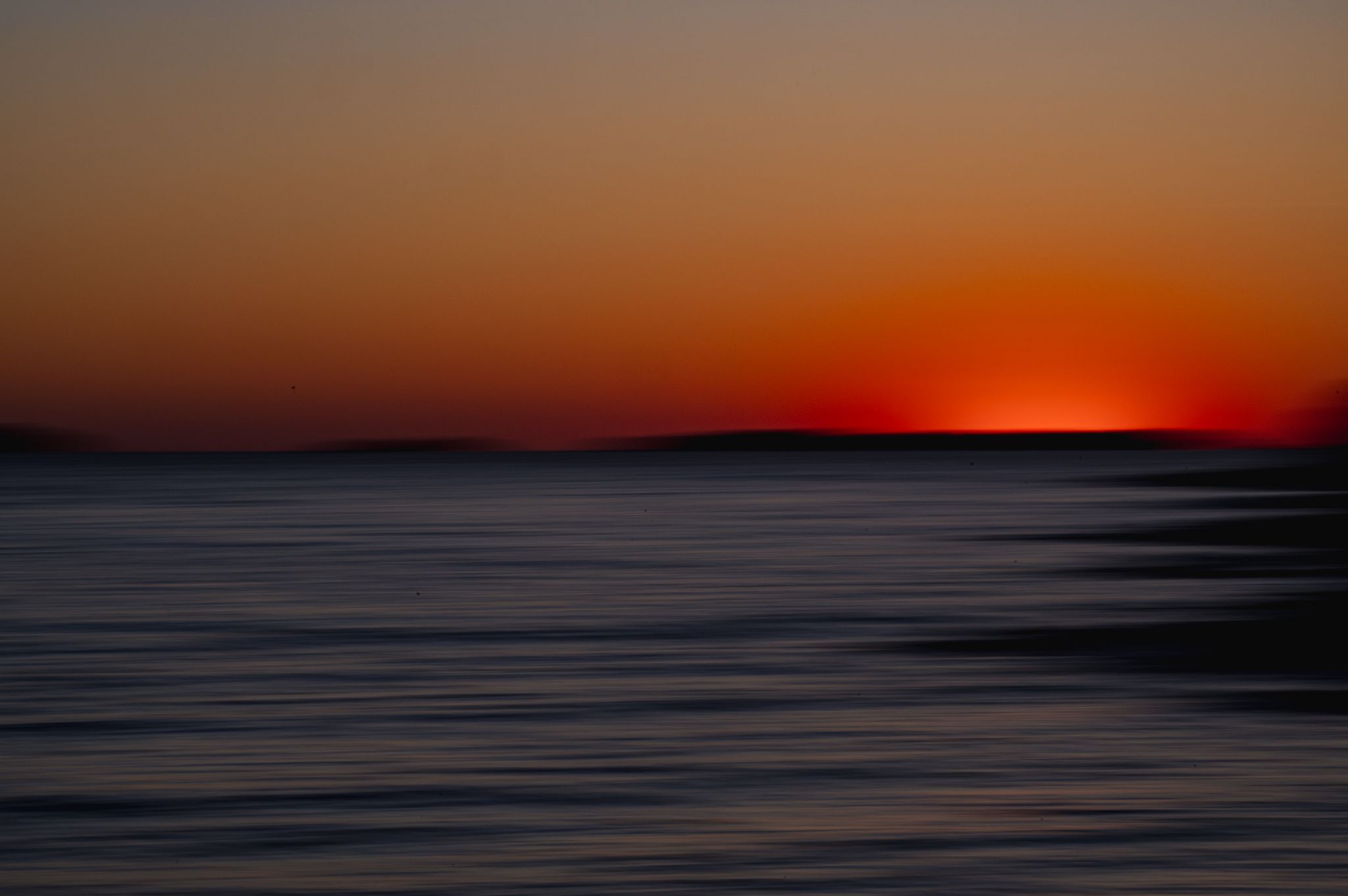 Sunset Wischtechnik